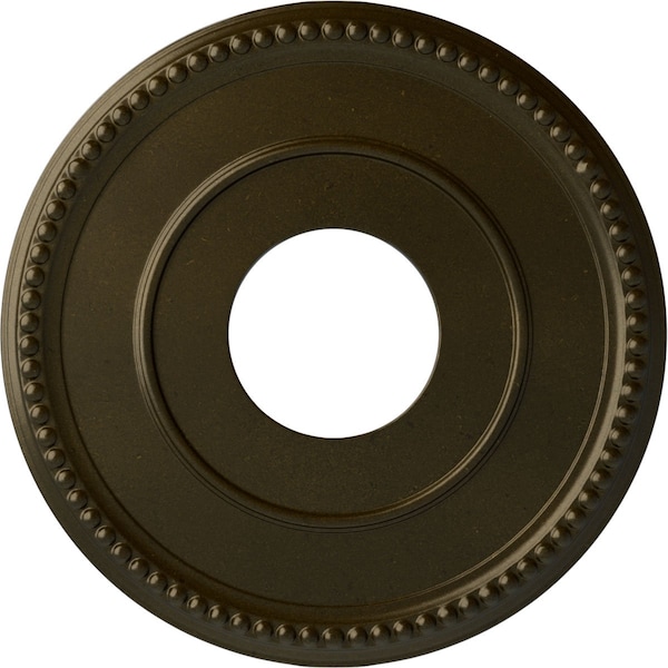 Ekena Millwork Bradford Ceiling Medallion (Fits Canopies up to 6 5/8"), 12 1/2"OD x 3 7/8"ID x 3/4"P, Green Gold CM12BRGGS - main